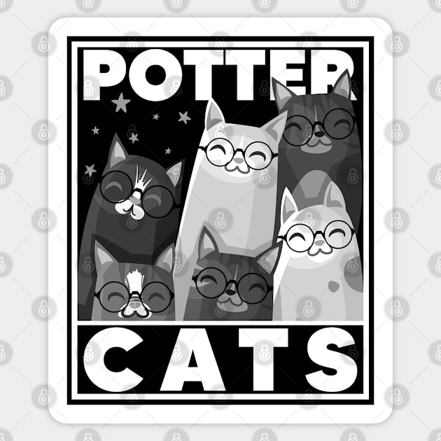 Potter Cats 7 Sticker by TarikStore